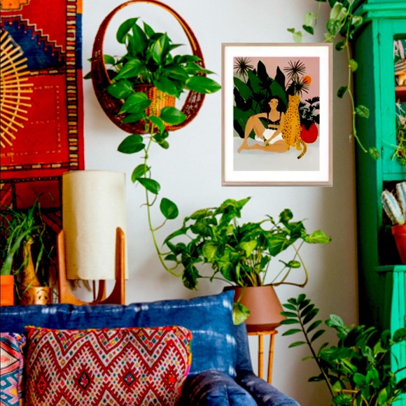 Anthropologie print art wall decor hangin Giclee Jungalow tropical boho home - Picture 4 of 9